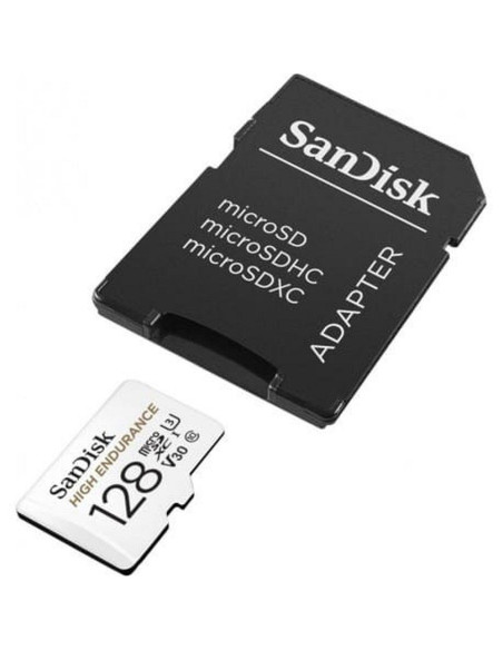 SANDISK carte mémoire microSD 128GB 100MB/s class 10 avec adaptateur