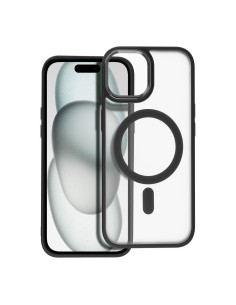 MATTE MAG COVER Coque compatible avec MagSafe pour IPHONE 15 noir