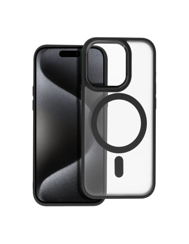 Coque MAG COVER MATTE compatible avec MagSafe pour IPHONE 15 Pro noir