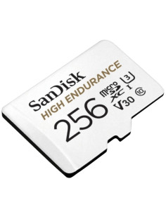 SANDISK carte mémoire microSD 256GB 100MB/s class 10 avec adaptateur SD 2