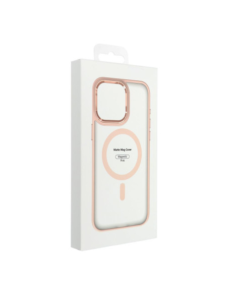 Coque MAG COVER MATTE compatible avec MagSafe pour IPHONE 14 rose