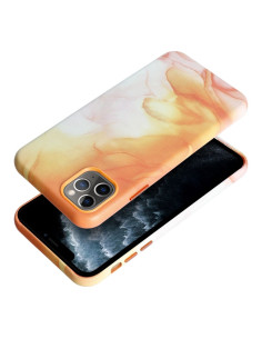 COUVERTURE MAG EN CUIR compatible avec MagSafe pour IPHONE 11 Pro Max Coque orange 2