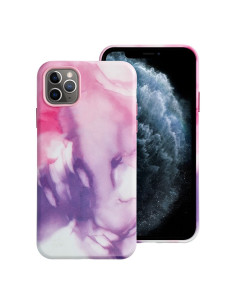 Coque MAG COVER en cuir compatible avec MagSafe pour IPHONE 11 Pro Max purple splash