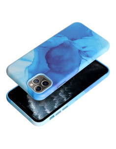 COUVERTURE MAG CUIR compatible avec MagSafe pour IPHONE 11 Pro Max blue splash 2