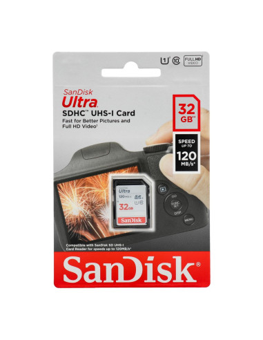 SANDISK memory card ULTRA SDHC 32GB 120MB/s