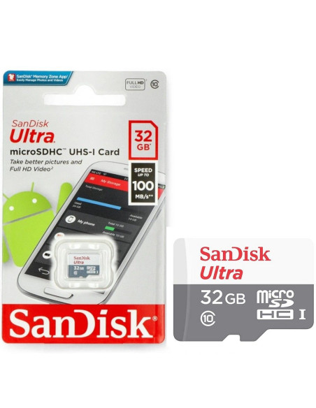 SANDISK carte mémoire ULTRA micro SDHC 32GB 100MB/s class 10