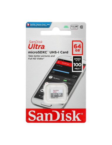 Carte mémoire SANDISK ULTRA micro SDXC 64GB 100MB/s class 10