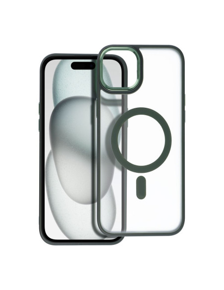 Coque MAG COVER MATTE compatible avec MagSafe pour IPHONE 15 Plus vert