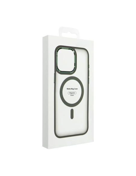 Coque MAG COVER MATTE compatible avec MagSafe pour IPHONE 15 Plus vert