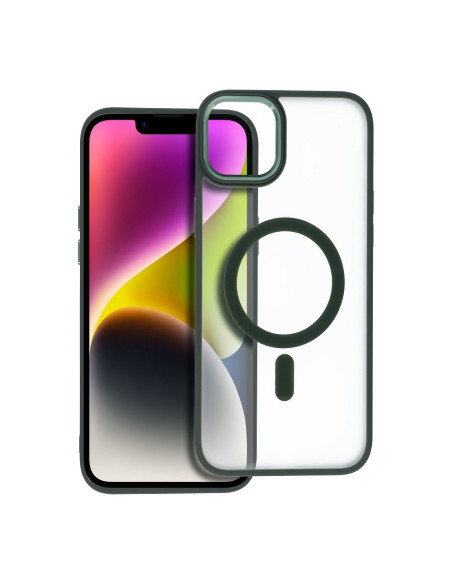 MATTE MAG COVER compatible avec MagSafe pour IPHONE 14 Plus coque verte