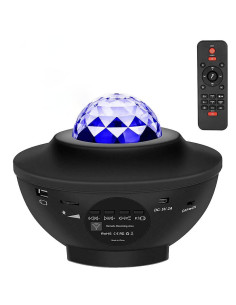 Projecteur LED / Disco star avec haut-parleur bluetooth + télécommande + USB BTM0504 / HD-SPL noir