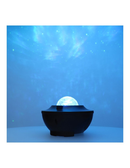 Projecteur LED / Disco star avec haut-parleur bluetooth + télécommande + USB BTM0504 / HD-SPL noir