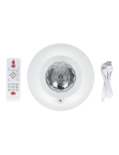 Projecteur LED / Disco star avec haut-parleur bluetooth + télécommande + USB BTM0504-B / HD-SPL blanc 2