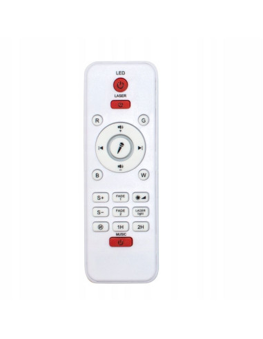 Projecteur LED / Disco star avec haut-parleur bluetooth + télécommande + USB BTM0504-B / HD-SPL blanc