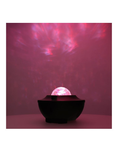Projecteur LED / Disco star avec haut-parleur bluetooth + télécommande + USB BTM0504-B / HD-SPL blanc