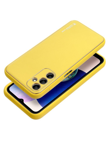 Etui LEATHER Case en cuir pour SAMSUNG Galaxy A14 5G / A14 4G JAUNE