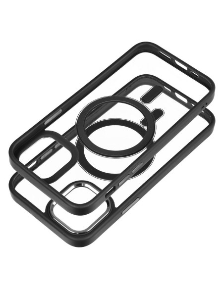 COLOR EDGE MAG COVER Coque compatible avec MagSafe pour IPHONE 12 / 12 Pro noir