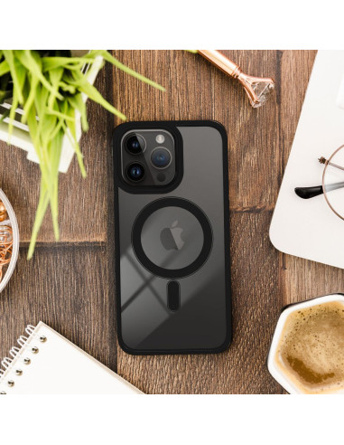 COLOR EDGE MAG COVER compatible avec MagSafe pour IPHONE 13 noir