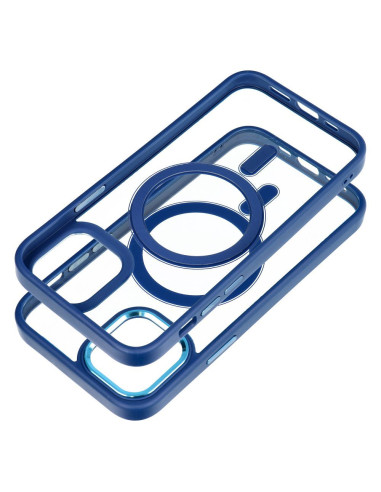 COLOR EDGE MAG COVER compatible avec MagSafe pour IPHONE 12 / 12 Pro bleu