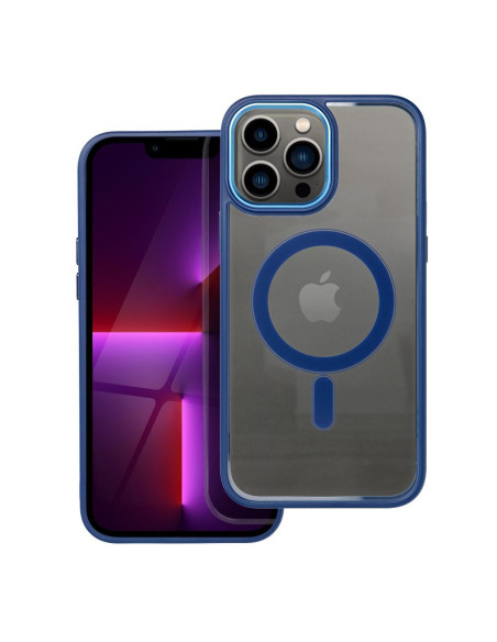 COLOR EDGE MAG COVER case compatible with MagSafe for IPHONE 13 Pro Max navy blue