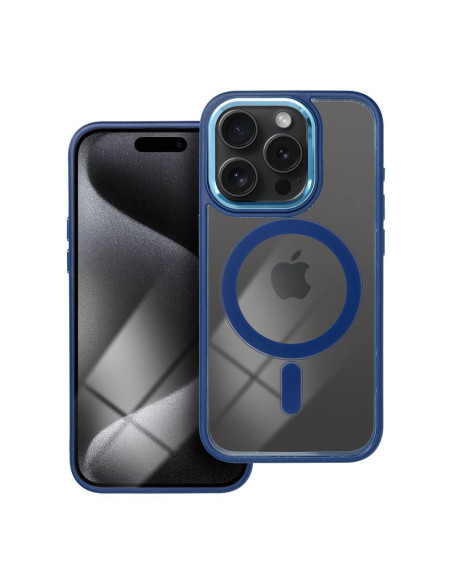 COLOR EDGE MAG COVER compatible avec MagSafe pour IPHONE 15 Pro bleu