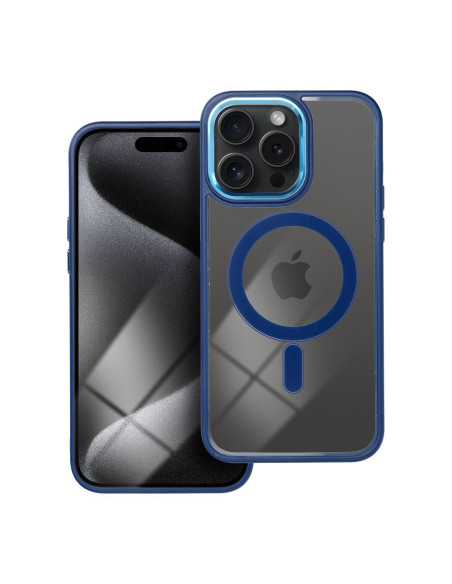 COLOR EDGE MAG COVER compatible avec MagSafe pour IPHONE 15 Pro Max bleu