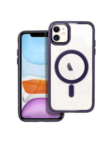 COLOR EDGE MAG COVER case compatible with MagSafe for IPHONE 11 deep purple