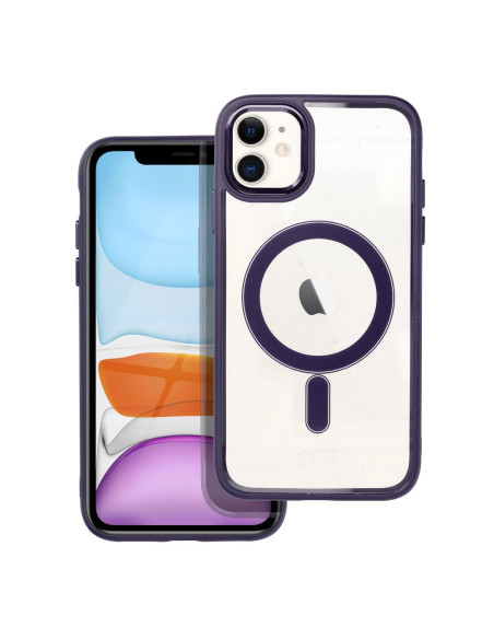 COLOR EDGE MAG COVER case compatible with MagSafe for IPHONE 11 deep purple