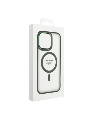 Coque MAG COVER MATTE compatible avec MagSafe pour IPHONE 14 vert