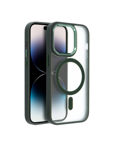 Coque MAG MATTE compatible avec MagSafe pour IPHONE 15 Pro Max vert