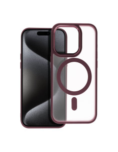 COUVERTURE MAG MATTE compatible avec MagSafe pour IPHONE 15 Pro rouge
