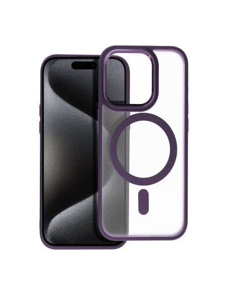 Coque MAG COVER MATTE compatible avec MagSafe pour IPHONE 15 Pro violet