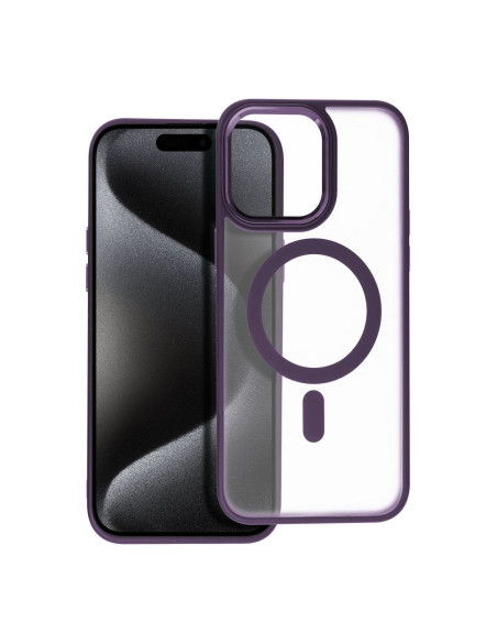Coque MAG COVER MATTE compatible avec MagSafe pour IPHONE 15 Pro Max violet