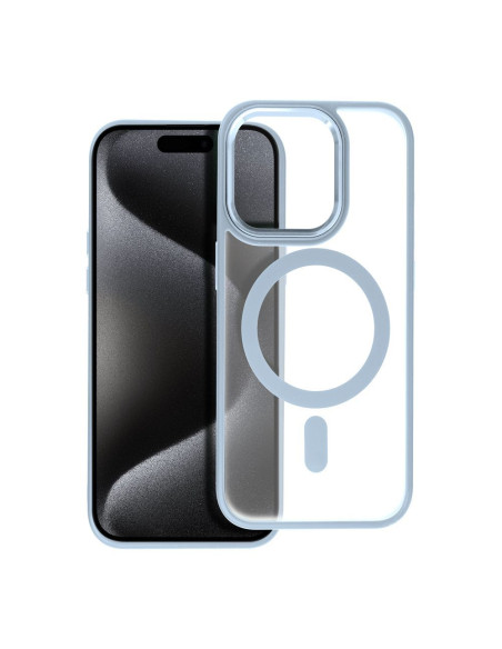 Coque MAG MATTE compatible avec MagSafe pour IPHONE 15 Pro bleu