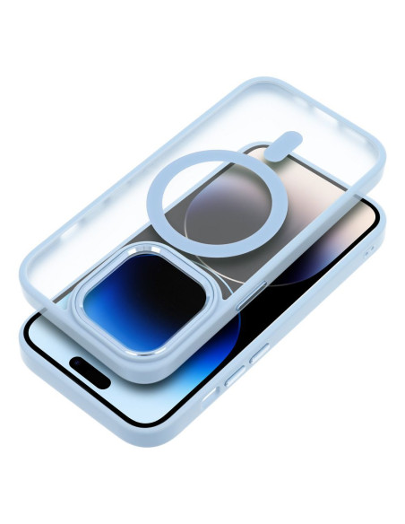 Coque MAG MATTE compatible avec MagSafe pour IPHONE 15 Pro bleu