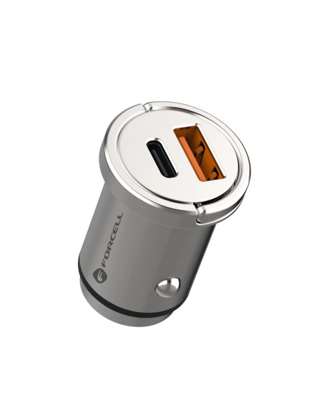 FORCELL F-ENERGY Mini chargeur de voiture Type C PD30W + USB QC3.0