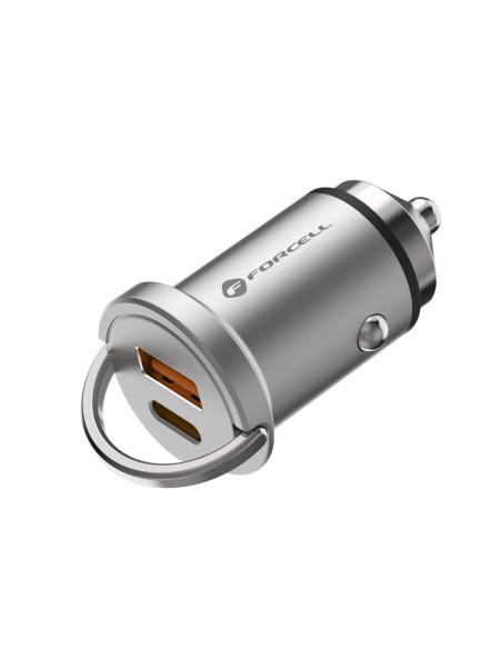 FORCELL F-ENERGY Mini chargeur de voiture Type C PD20W + USB QC3.0