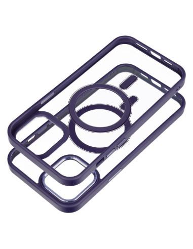 COLOR EDGE MAG COVER case compatible with MagSafe for IPHONE 12 Pro Max deep purple