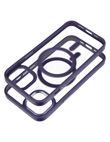 COLOR EDGE MAG COVER case compatible with MagSafe for IPHONE 13 deep purple