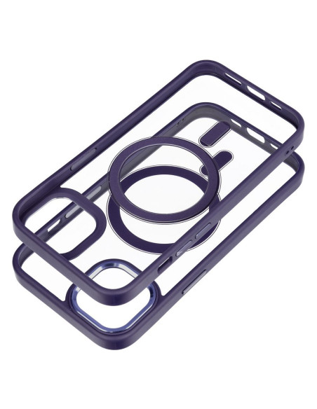 COLOR EDGE MAG COVER case compatible with MagSafe for IPHONE 13 deep purple