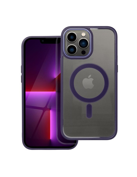 COLOR EDGE MAG COVER case compatible with MagSafe for IPHONE 13 Pro Max deep purple