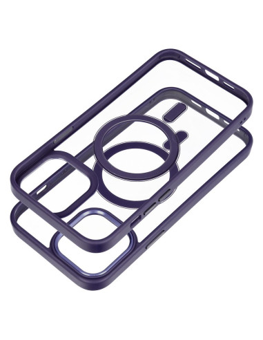 COLOR EDGE MAG COVER case compatible with MagSafe for IPHONE 13 Pro Max deep purple