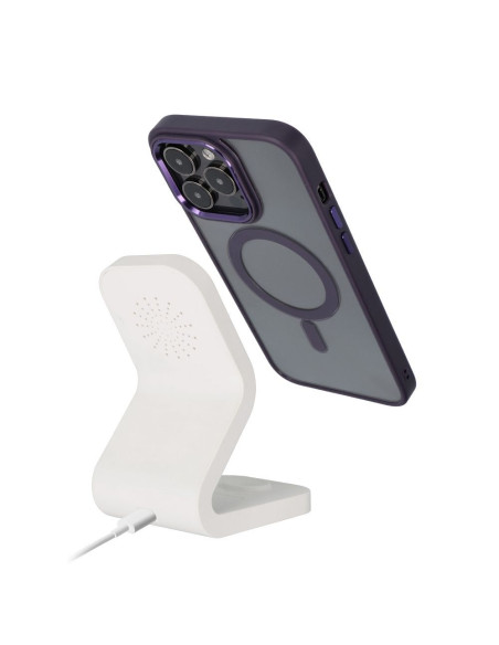COLOR EDGE MAG COVER case compatible with MagSafe for IPHONE 13 Pro Max deep purple