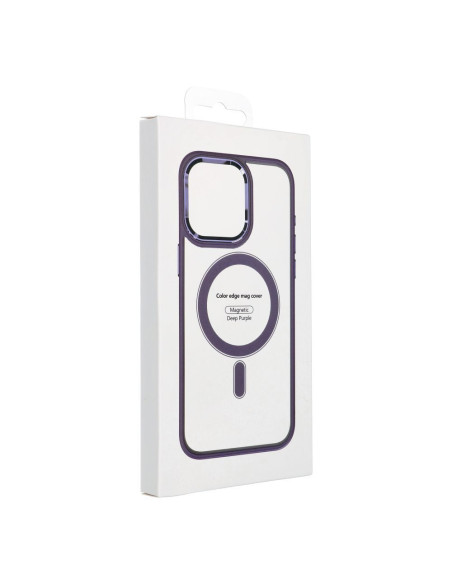 COLOR EDGE MAG COVER case compatible with MagSafe for IPHONE 13 Pro Max deep purple