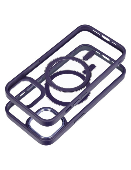 COLOR EDGE MAG COVER case compatible with MagSafe for IPHONE 14 deep purple