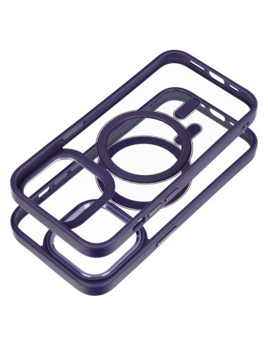 COLOR EDGE MAG COVER case compatible with MagSafe for IPHONE 14 Pro deep purple