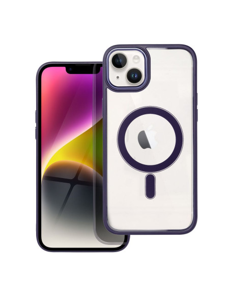 COLOR EDGE MAG COVER case compatible with MagSafe for IPHONE 14 Plus deep purple