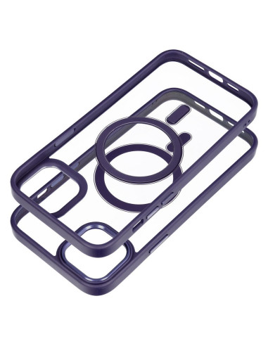 COLOR EDGE MAG COVER case compatible with MagSafe for IPHONE 14 Plus deep purple