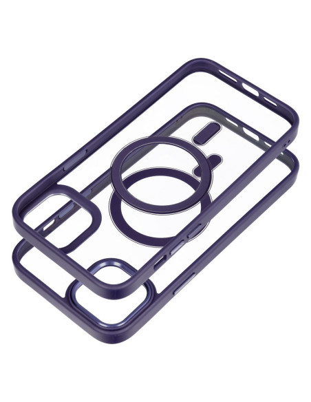 COLOR EDGE MAG COVER case compatible with MagSafe for IPHONE 14 Plus deep purple