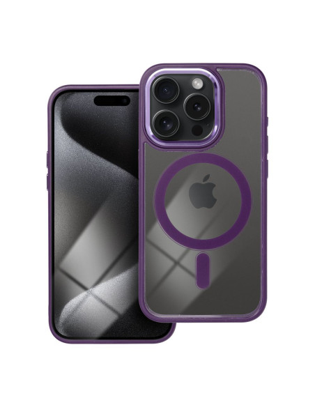 COLOR EDGE MAG COVER Coque compatible avec MagSafe pour IPHONE 15 Pro violet